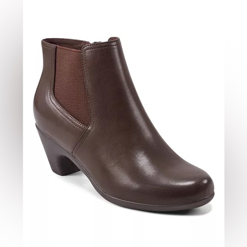 Easy Spirit Caelan Brown Round Toe Casual Booties Size 9 Women’s